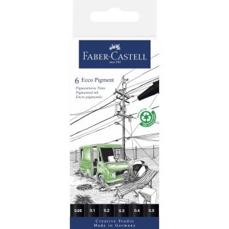 Faber-Castell Ecco Pigment 6 db-os tűfilc készlet
